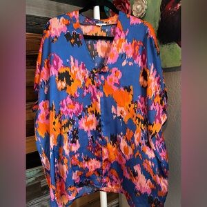 Large multi color oversized top